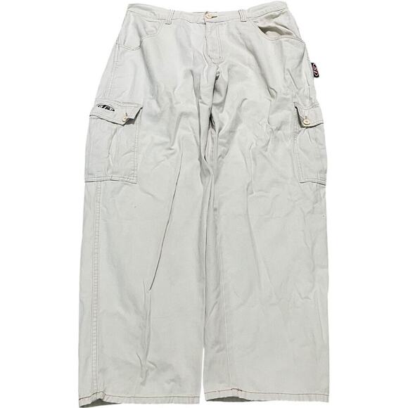 Interstate White Baggy Cargo 90’s Skate Pants - Picture 2 of 7